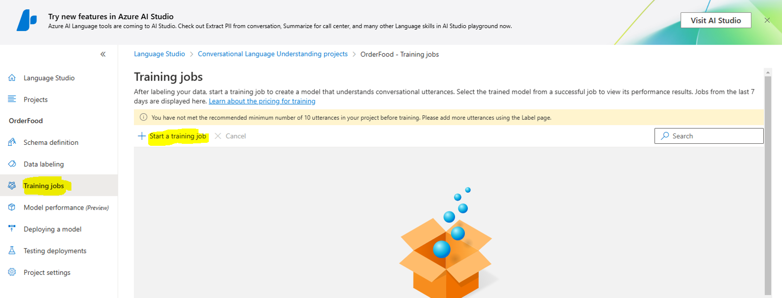 Training jobs